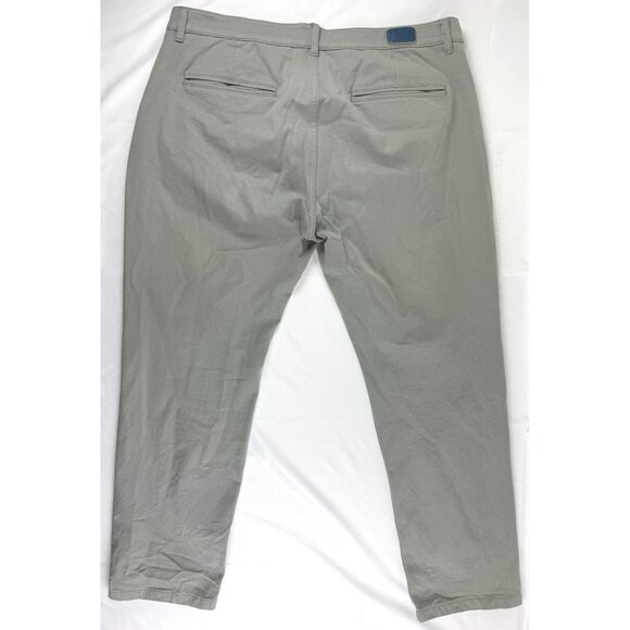 Mugsy Pants Mens 38x30 Damens Chinos Stretch Gray Straight Comfort K4PNDA - Picture 2 of 10